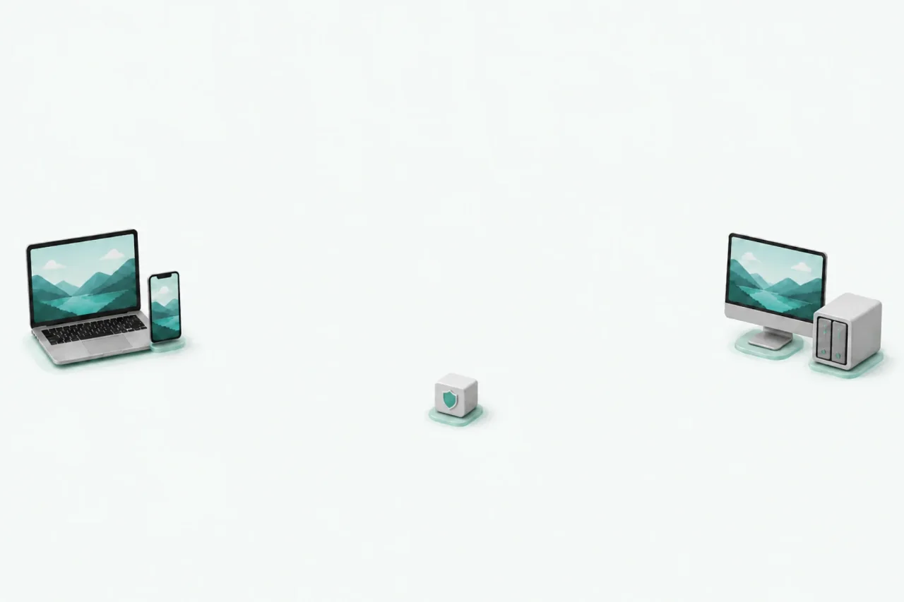 HomiPlay automatically selects a connection path between personal devices
