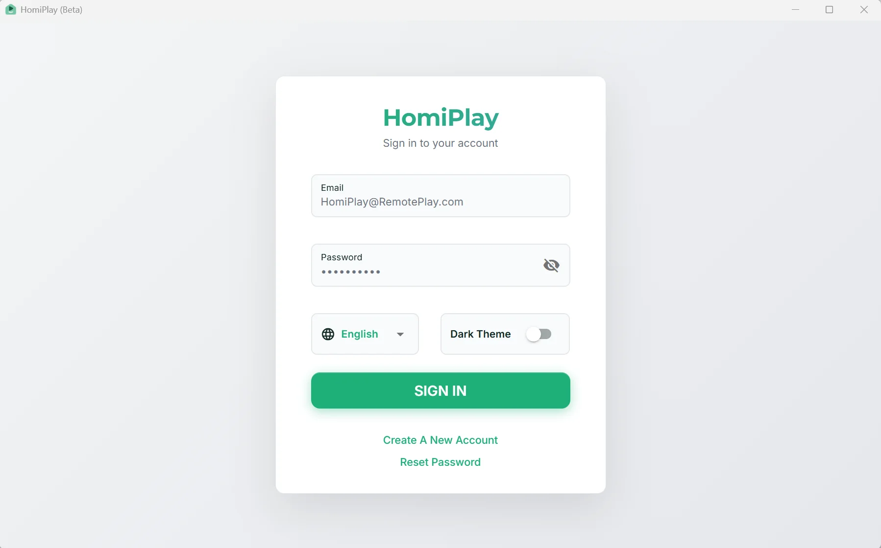 HomiPlay Interface