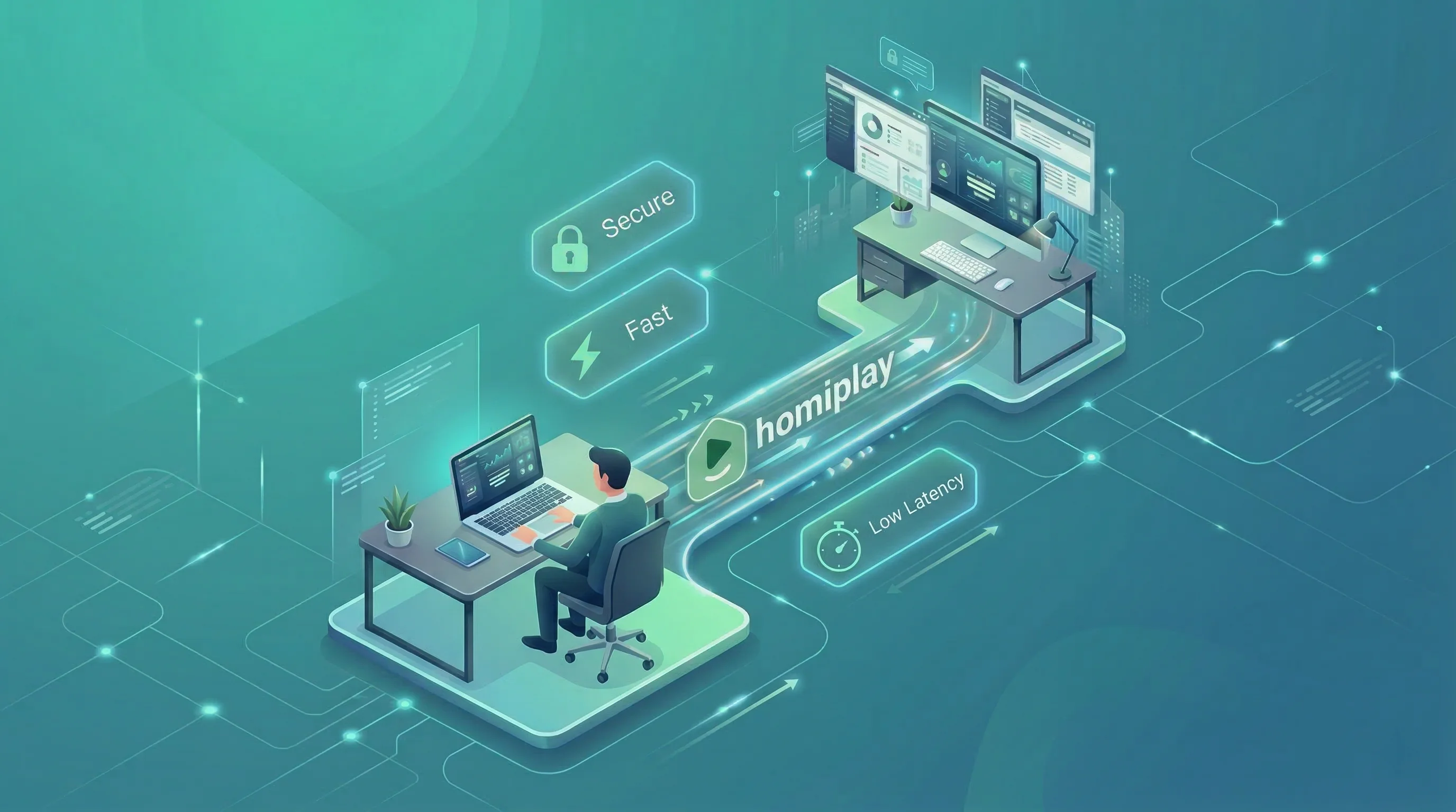 Secure and Zero-Latency Windows Remote Desktop via HomiPlay use case cover image